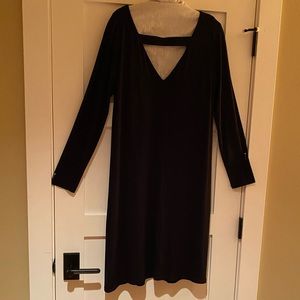 Eileen Fisher Like-New Black Dress with V-Back Size Medium